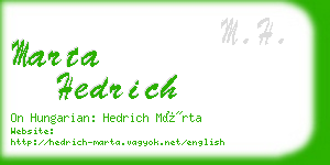 marta hedrich business card